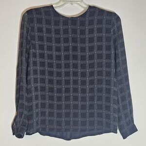 Vintage Alcott & Andrews Shirt Womens 10 Silk Long Sleeve Geometric Dot 90s‎